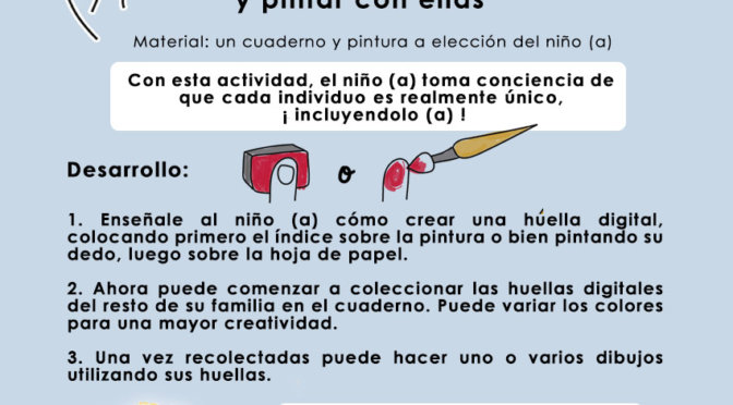 Actividad: Coleccionar huellas digitales y pintar con ellas